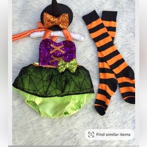 Baby CUSTOM Sparkle "Witches Sparkle Too" Romper Costume | 3-6M